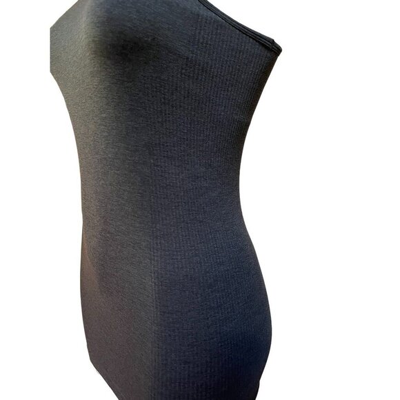 Lululemon Rib Knit Racerback Tank Top Dark Gray Side Vents Extra Long Women's 6 - Picture 11 of 11
